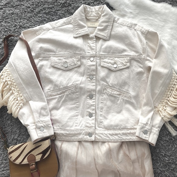 Anthropologie Jackets & Blazers - Anthropology BLANKNYC Fringed Denim Jacket
